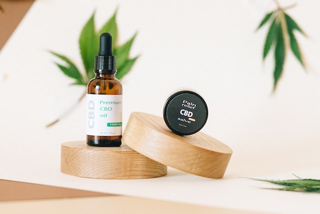 CBD oils in dropper bottle